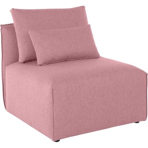 Sessel ANDAS Nöre Gr. Struktur fein, B/H/T: 82 cm x 74 cm x 90 cm, rosa (rosé) Polstersessel Sessel