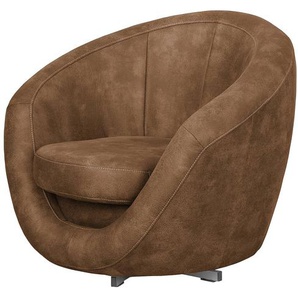 Drehsessel Braun/Nougat Microfaser Bera 92 x 75 x 80cm