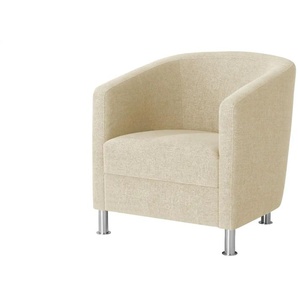 Sessel aus Flachgewebe - beige - Materialmix - 69 cm - 75 cm - cm 76,0 | Möbel Kraft