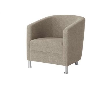 Sessel aus Flachgewebe - grau - Materialmix - 69 cm - 75 cm - cm 76,0 | Möbel Kraft