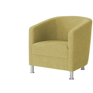 Sessel aus Flachgewebe - grün - Materialmix - 69 cm - 75 cm - cm 76,0 | Möbel Kraft