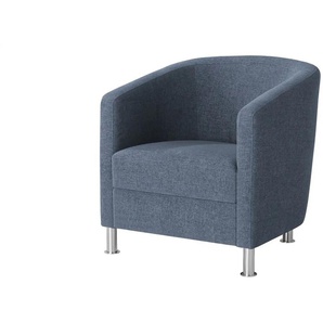 Sessel aus Flachgewebe Koblenz ¦ blau ¦ Maße (cm): B: 69 H: 75 T: 76.0