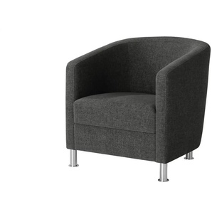 Sessel aus Flachgewebe - schwarz - Materialmix - 69 cm - 75 cm - cm 76,0 | Möbel Kraft