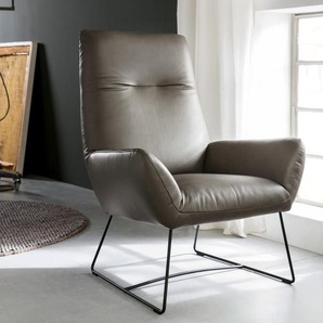 Leder Sessel Barna, grau