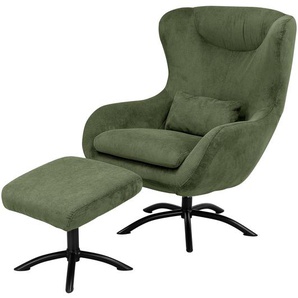 Sessel Barnard Cord mit Hocker