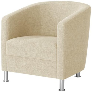 Sessel aus Flachgewebe - beige - Materialmix - 69 cm - 75 cm - 76 cm | Möbel Kraft