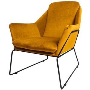Sessel Belval Gelb/Senfgelb Samt Ravi 69 x 85 x 63cm