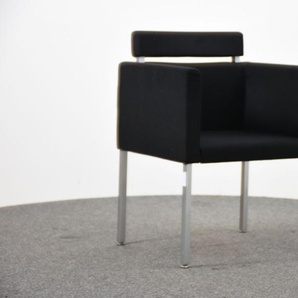 Sessel, Besprechungsstuhl, schwarz, 4 Fuß, gebraucht