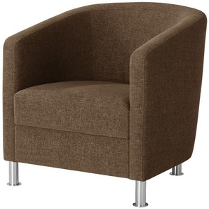 Sessel aus Flachgewebe - braun - Materialmix - 69 cm - 75 cm - 76 cm | Möbel Kraft