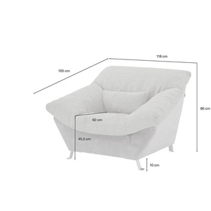 Sessel  Cher ¦ grau ¦ Maße (cm): B: 118 H: 86 T: 105.0