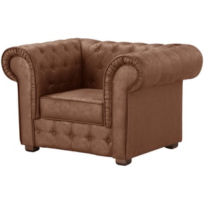Sessel  Chester  ¦ braun ¦ Maße (cm): B: 121 H: 77 T: 94.0