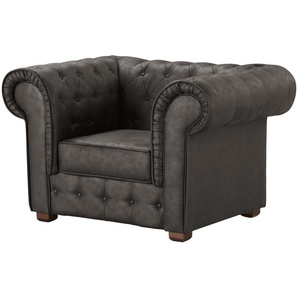 Sessel  Chester  ¦ grau ¦ Maße (cm): B: 121 H: 77 T: 94.0