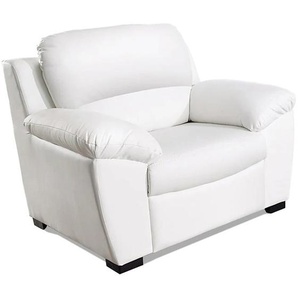 Sessel COTTA Dani Gr. Lu x us-Kunstleder, B/H/T: 107 cm x 87 cm x 89 cm, weiß (altweiß) Ledersessel Polstersessel Sessel