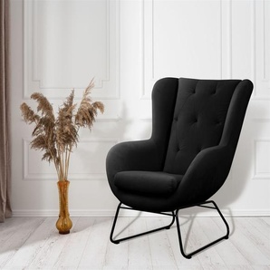 Sessel Designersessel ARTEMIS in Stoff Kronos Schwarz