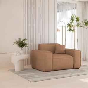 Sessel Designersessel CELES PREMIUM in Stoff Artico Rostbraun