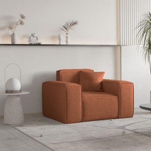 Sessel Designersessel CELES PREMIUM in Stoff Ascot Bukla Terracotta