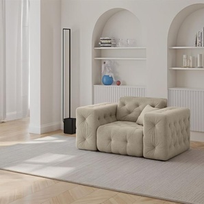 Sessel Designersessel CHANTAL in Stoff Moly Beige