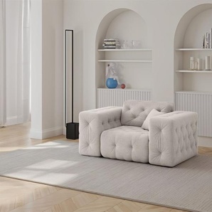 Sessel Designersessel CHANTAL in Stoff Moly Creme