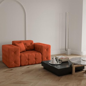 Sessel Designersessel CHANTAL in Stoff Opera Velvet Orange