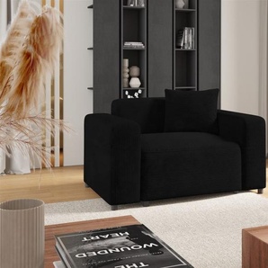 Sessel Designersessel MEGAN in Stoff Poso Schwarz