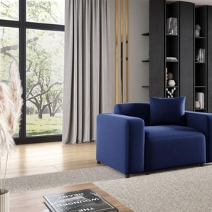Sessel Designersessel MEGAN in Stoff Salvador Dunkelblau