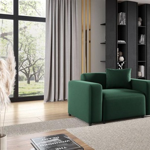 Sessel Designersessel MEGAN in Stoff Salvador Dunkelgrün