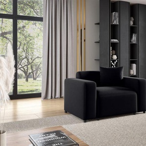 Sessel Designersessel MEGAN in Stoff Salvador Schwarz