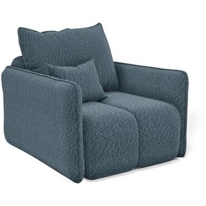 Sessel Designersessel MORGANO Stoff Abriamo Blau