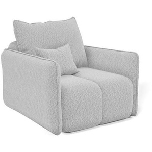 Sessel Designersessel MORGANO Stoff Abriamo Hellgrau