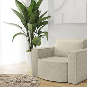 Sessel Designersessel PALMA in Stoff Ascot Champagne