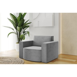 Sessel Designersessel PALMA in Stoff Opera Velvet Grau