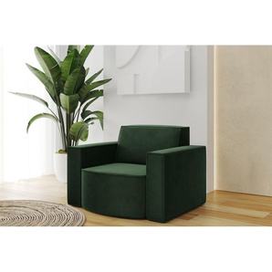 Sessel Designersessel PALMA in Stoff Opera Velvet Grün