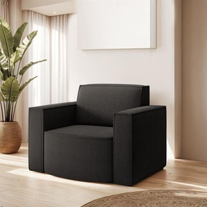 Sessel Designersessel PALMA in Stoff Scala Anthrazit