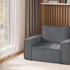 Sessel Designersessel SANDE Stoff Alpine Anthrazit