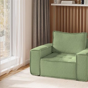 Sessel Designersessel SANDE Stoff Alpine Hellgrün