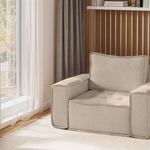 Sessel Designersessel SANDE Stoff Alpine Toffee