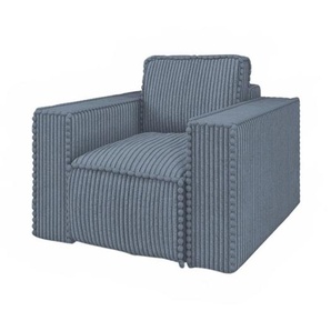 Sessel Designersessel VAJANA Stoff Tilia Azurblau