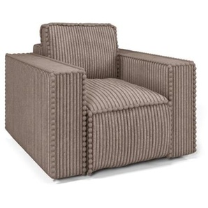 Sessel Designersessel VAJANA Stoff Tilia Beige