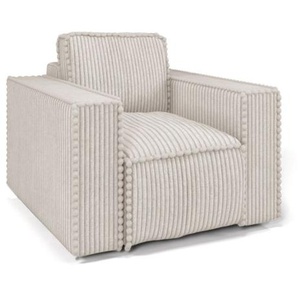 Sessel Designersessel VAJANA Stoff Tilia Creme