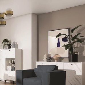 Sessel Designersessel WALDO in Stoff Brooklyn Meeresblau