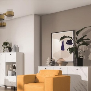 Sessel Designersessel WALDO in Stoff Brooklyn Mostaza