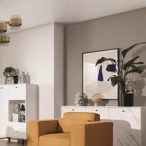 Sessel Designersessel WALDO in Stoff Poso Senfgelb