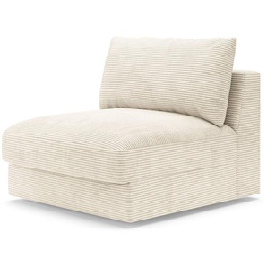 Sessel Weiß Cordstoff Lizza 94 x 90 x 112cm Modern