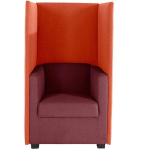 Sessel DOMO COLLECTION Kea Gr. Struktur grob, B/H/T: 80 cm x 129 cm x 80 cm, rot (bordeau x, orange) Einzelsessel mit praktischem Sichtschutz, Breite 80 cm