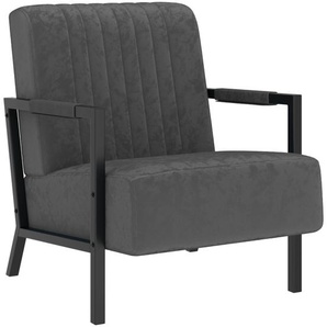 Sessel Dunkelgrau Samt