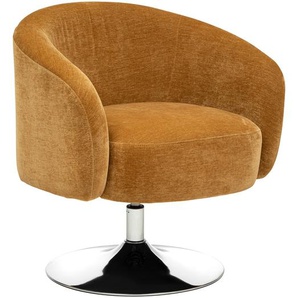 Sessel Edith Metall   Kiefer, Ockergelb
