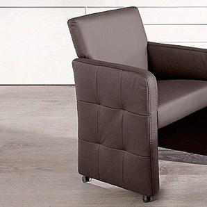 Sessel EXXPO - SOFA FASHION Barista Gr. Kunstleder SOFTLUX, Sessel, B/H/T: 61 cm x 88 cm x 70 cm, braun (schoko) Esszimmersessel Sessel