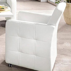 Sessel EXXPO - SOFA FASHION Barista Gr. NaturLEDER, Sessel, B/H/T: 61 cm x 88 cm x 70 cm, weiß Esszimmersessel Sessel