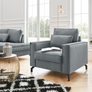 Sessel EXXPO - SOFA FASHION Daytona Gr. Webvelours, Sessel, B/H/T: 98 cm x 85 cm x 96 cm, silberfarben (silber) Einzelsessel Sessel