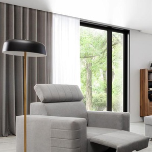 Sessel Fernsehsessel CANTON in Stoff Camelia Hellgrau